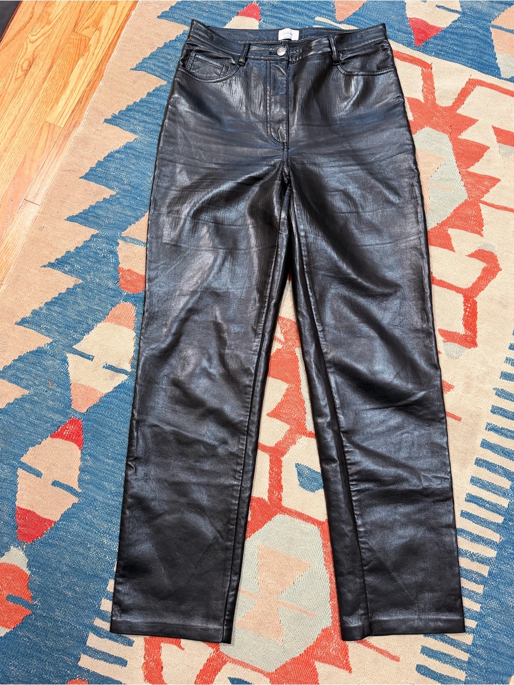Artizia Wilfred The Melina Vegan Leather Pants in Black Sz 6 - Picture 2 of 11
